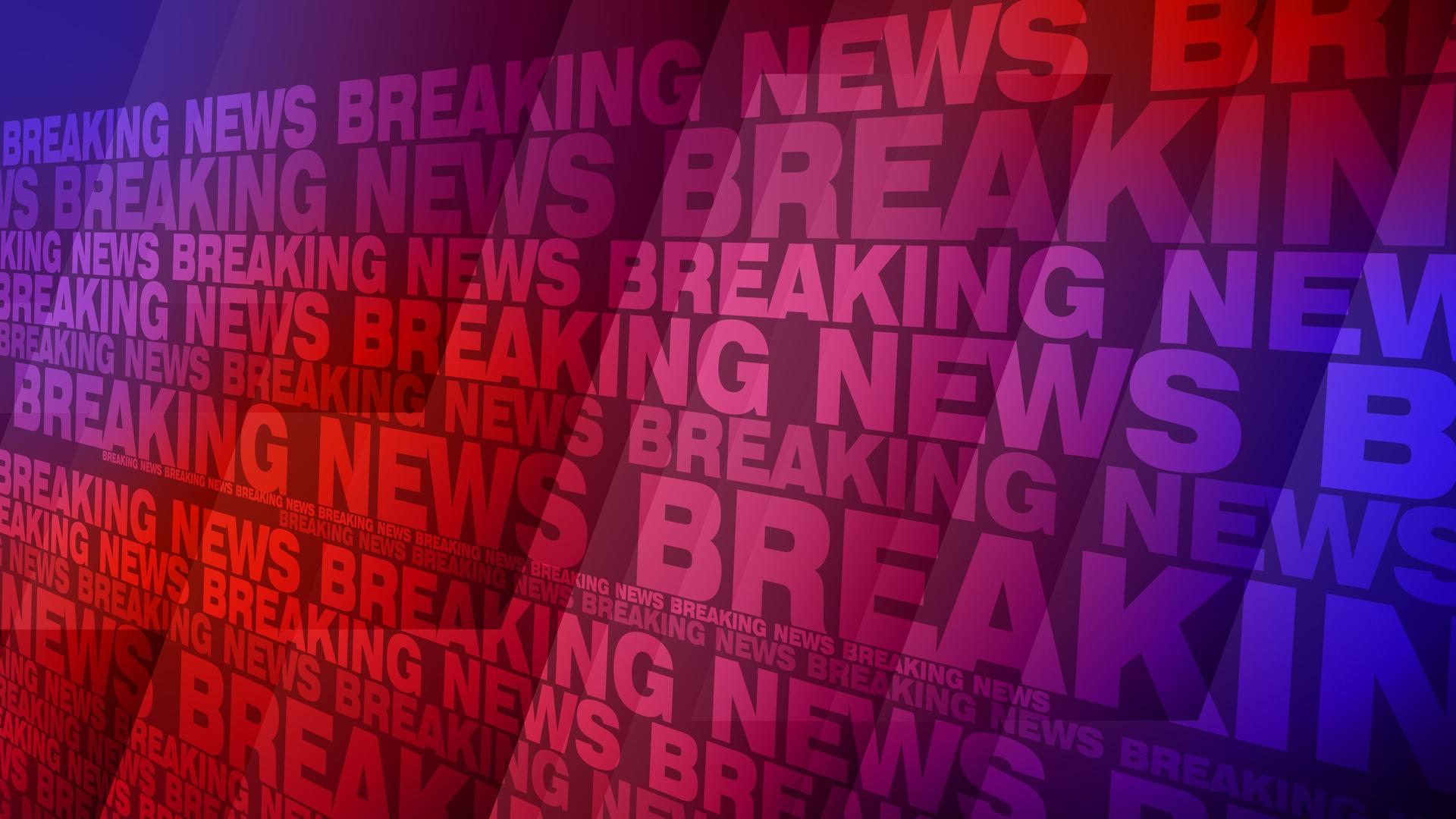 Modern breaking news text abstract background for worldwide news with global report and creative typography