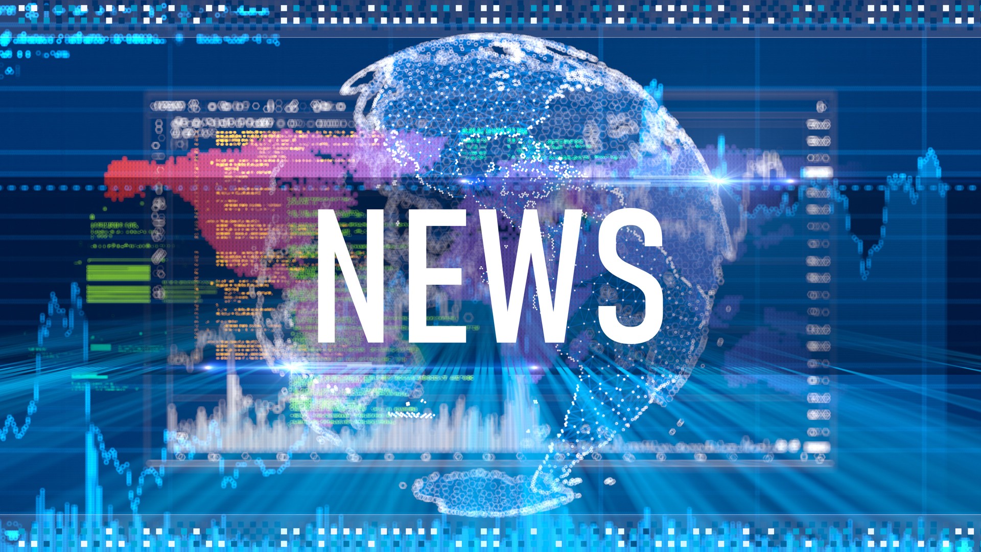 News - text on digital background. Internet technologies and media.